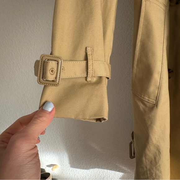 Mango Tan Chic classic Trench Coat size XXS relaxed fit - Picture 8 of 11